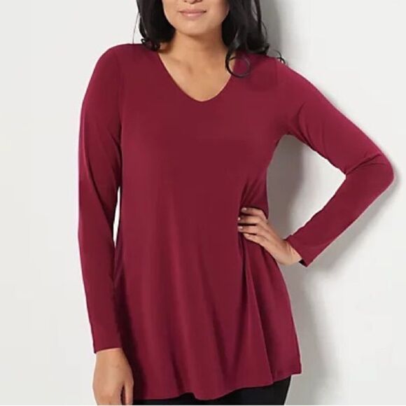 Susan Graver Modern Essentials Liquid Knit Tunic - Picture 1 of 6
